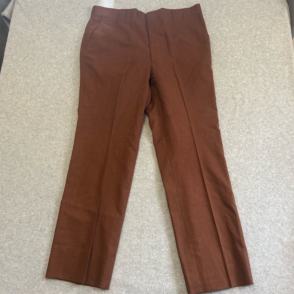 Vintage Corbin Pants Men's 38x32 Brown Dress Pants Pleated Old Chivalry Cloth